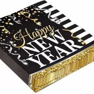 Forum Novelties New Years Beverage Napkins Party Supplies 16 Count